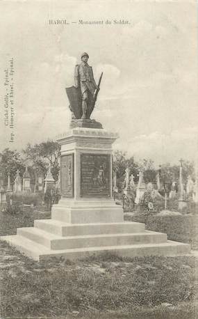 CPA FRANCE 88 "Harol, Le monument du soldat"