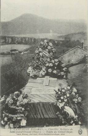 CPA FRANCE 88 " St Jean d'Ormont, Le cimetière militaire la tombe du Colonel Dayet"