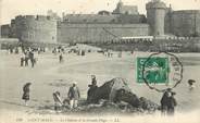 35 Ille Et Vilaine CPA  FRANCE 35 "Saint Malo, le chateau et la grande plage"