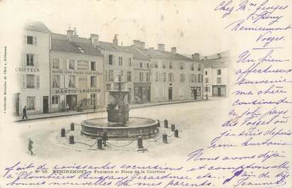 CPA FRANCE 88 "Remiremont, Fontaine et Place de la Courtine"