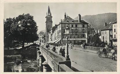 CPSM FRANCE 88 "St Dié, Le Grand Pont sur la Meurthe vers l'Eglise St Martin"