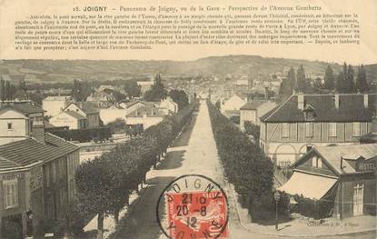 CPA  FRANCE 89 "Joigny, panorama, vu de la gare"