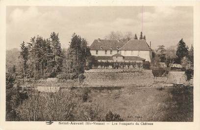 CPA FRANCE 87 " St Auvent, Les remparts du château"