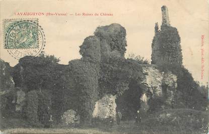 CPA FRANCE 87 "Lavauguyon, Les ruines du château"