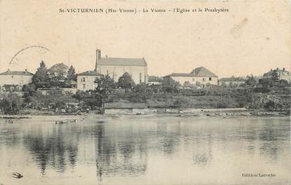 CPA FRANCE 87 " St Victurnien, La Vienne, l'église et le presbytère"