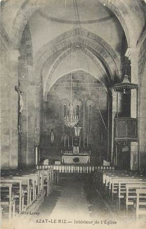 CPA FRANCE 87 "Azat le Ris, Intérieur de l'église"