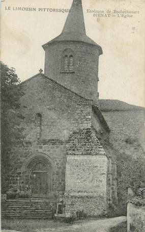 CPA FRANCE 87 "Environs de Rochechouart, Biénat , l'église"