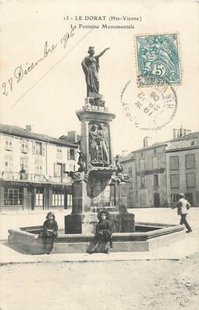 CPA FRANCE 87 "Le Dorat, La fontaine"