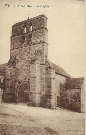 CPA FRANCE 87 "St Priest - Ligoure, L'église"