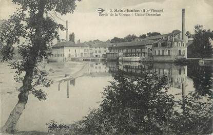 CPA FRANCE 87 " St Junien, Bords de la Vienne , Usine Desselas"