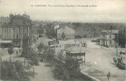 CPA FRANCE 87 " Limoges, Vue vers le Cours Jourdan et l'Avenue de la gare"