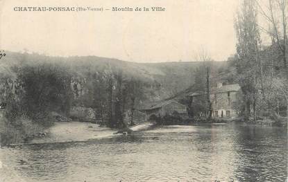 CPA FRANCE 87 " Chateauponsac, Moulin de la ville"