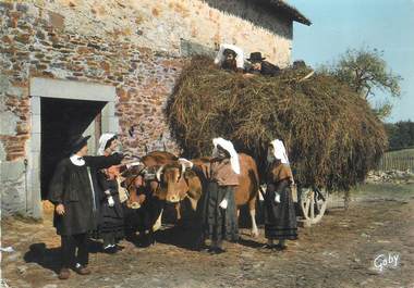 CPSM FRANCE 87 "St Junien, Cour d'une ferme"