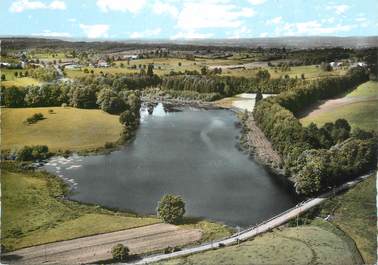 CPSM FRANCE 87 " Linards, Vue générale aérienne de l'Etang de Crorieux"