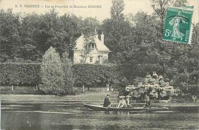 CPA FRANCE 91 " Vigneux, Lac et propriété de Mr Derore"