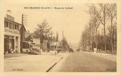 CPA FRANCE 91 " Ris Orangis, Route de Corbeil"