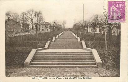 CPA FRANCE 91 " Juvisy, Le parc, la montée aux grottes"