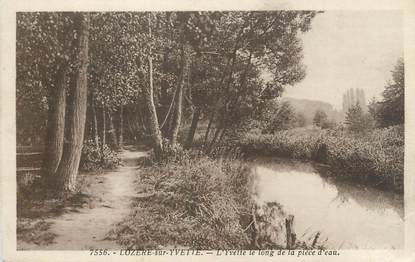 CPA FRANCE 91 " Lozere sur Yvette, L'Yvette le long de la pièce d'eau"