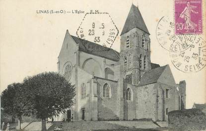 CPA FRANCE 91 " Linas, L'église"