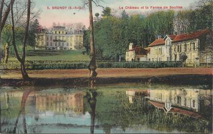 CPA FRANCE 91 " Brunoy, Le château et la ferme de Soulins"'