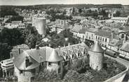 91 Essonne CPSM FRANCE 91 " Dourdan, L'ensemble du château vu du haut de l'église"