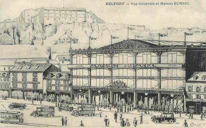 CPA FRANCE 90 " Belfort, Vue générale et Maison Bumsel"