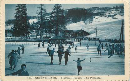 CPA FRANCE 74 " Megève, La patinoire"