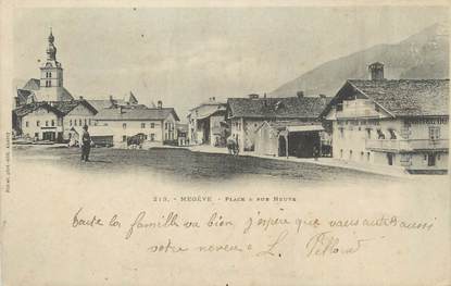 CPA FRANCE 74 " Megève, Place et rue Neuve"