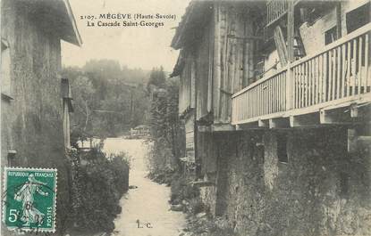 CPA FRANCE 74 " Megève, La cascade St Georges"