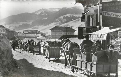 CPSM FRANCE 74 " Megève, Train de traineaux"