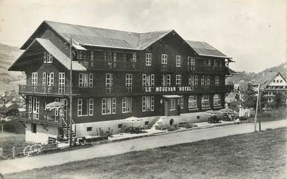 CPSM FRANCE 74 " Megève, Le Megevan Hôtel et le Christmas"