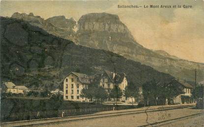 CPA FRANCE 74 " Sallanches, Le Mont Areux et la gare"