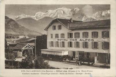 CPA FRANCE 74 " Sallanches, L'Hôtel des Alpes et le Mont Blanc"