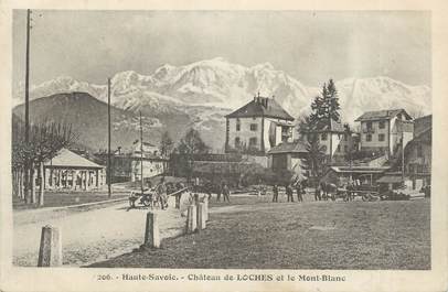 CPA FRANCE 74 " Sallanches, Château de Loches et le Mont Blanc"
