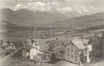 CPA FRANCE 74 " Sallanches, Les villas et le Mont Blanc"