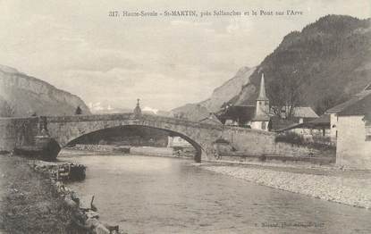 CPA FRANCE 74 "Saint Martin, Le pont sur l'Arve"