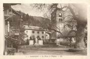 74 Haute Savoie CPA FRANCE 74 " Samoëns, La place et l'église"