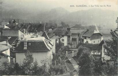 CPA FRANCE 74 " Samoëns, La ville vue du parc"