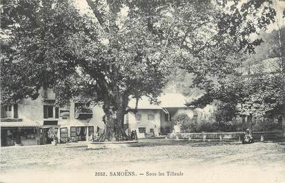 CPA FRANCE 74 " Samoëns, Sous les tilleuls"