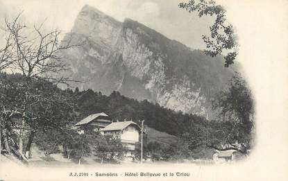 CPA FRANCE 74 " Samoëns, Hôtel Bellevue et le Criou"