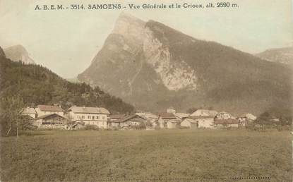 CPA FRANCE 74 " Samoëns, Vue générale et le Criou"