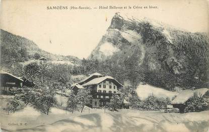 CPA FRANCE 74 " Samoëns, Hôtel Bellevue et le Criou en hiver"