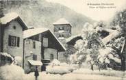 74 Haute Savoie CPA FRANCE 74 " Samoëns, Place et église en hiver"
