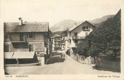 CPA FRANCE 74 " Samoëns, Intérieur du village"