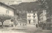 74 Haute Savoie CPA FRANCE 74 " St Gervais les Bains, Place de l'église et la route des Contamines"