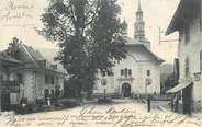 74 Haute Savoie CPA FRANCE 74 " St Gervais les Bains, Place et église"