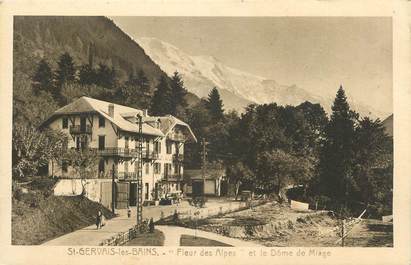CPA FRANCE 74 " St Gervais les Bains, Fleur des Alpes et le Dôme du Miage"