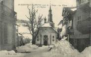 74 Haute Savoie CPA FRANCE 74 " St Gervais les Bains, La Place et l'église sous la neige"
