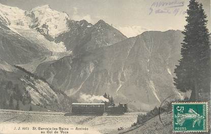 CPA FRANCE 74 " St Gervais les Bains, Arrivée au Col de Voza"