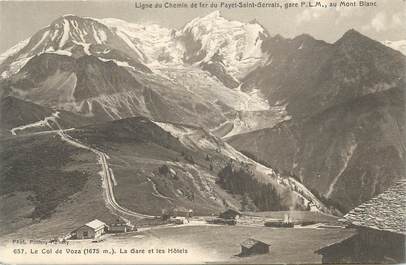 CPA FRANCE 74 "St Gervais les Bains, Ligne du chemin de fer du Fayet à St Gervais, gare PLM"